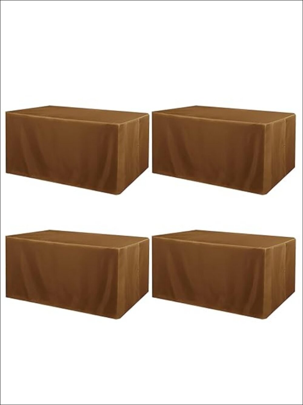 4 Pack Fitted Table Covers 6 Ft Water Resistant Washable Polyester Tablecloth